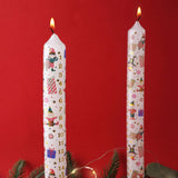 Set of 2 Santas Workshop Christmas Advent Candles | Advent Christmas Candles Advent Candle - Tophatter Daily Deals