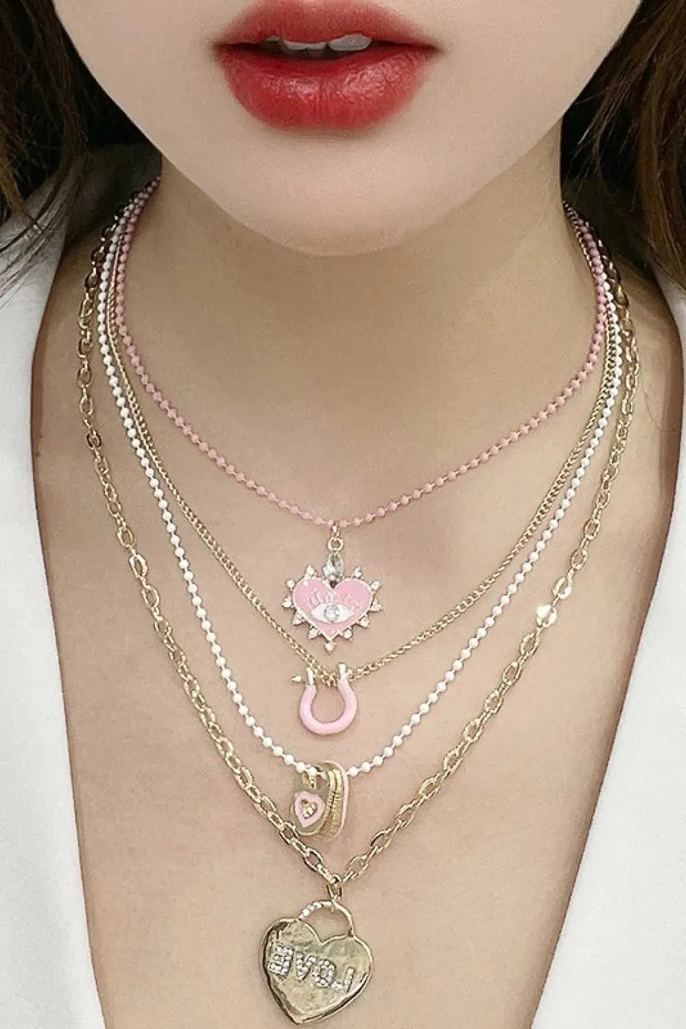 4-Piece Zinc Alloy Pendant Necklace Necklaces - Tophatter Daily Deals