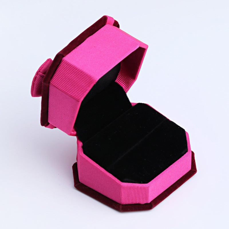 Bowknot Necklace Couple Ring Gift Box Ring Box 0 - Tophatter Daily Deals