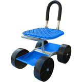 4-Wheel Rolling Garden Chair Swivel Seat Gardening Accessories - Tophatter Daily Deals