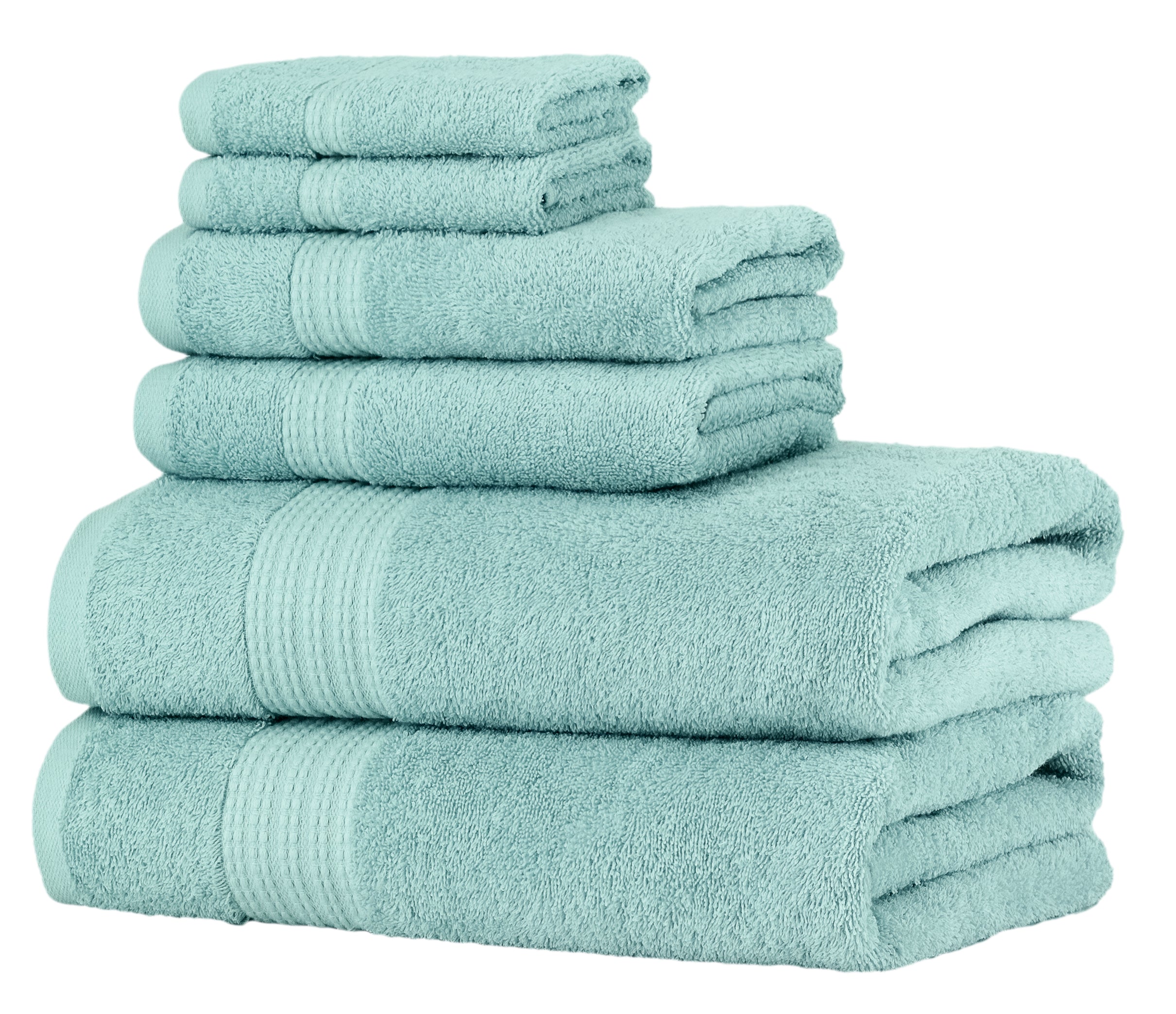 NINE WEST - GLARE PREMIUM LUXURY 6 PC BALE PACK TOWEL SET- 100% Turkish Cotton Seafoam Bath Towel - Tophatter Daily Deals