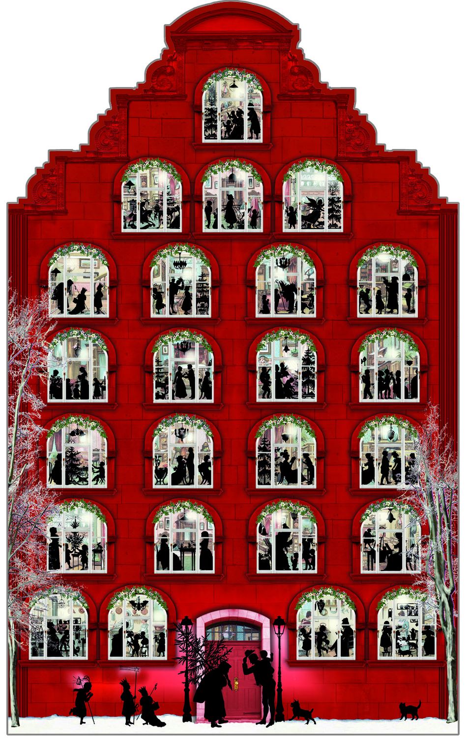Deluxe Traditional Card Advent Calendar Large - Nostalgic Christmas House Advent Calendar - Tophatter Daily Deals