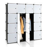 Storage Wardrobe Closet with Hanging Rods Home & Garden > Storage > Clothing & Wardrobe Storage - Tophatter Daily Deals