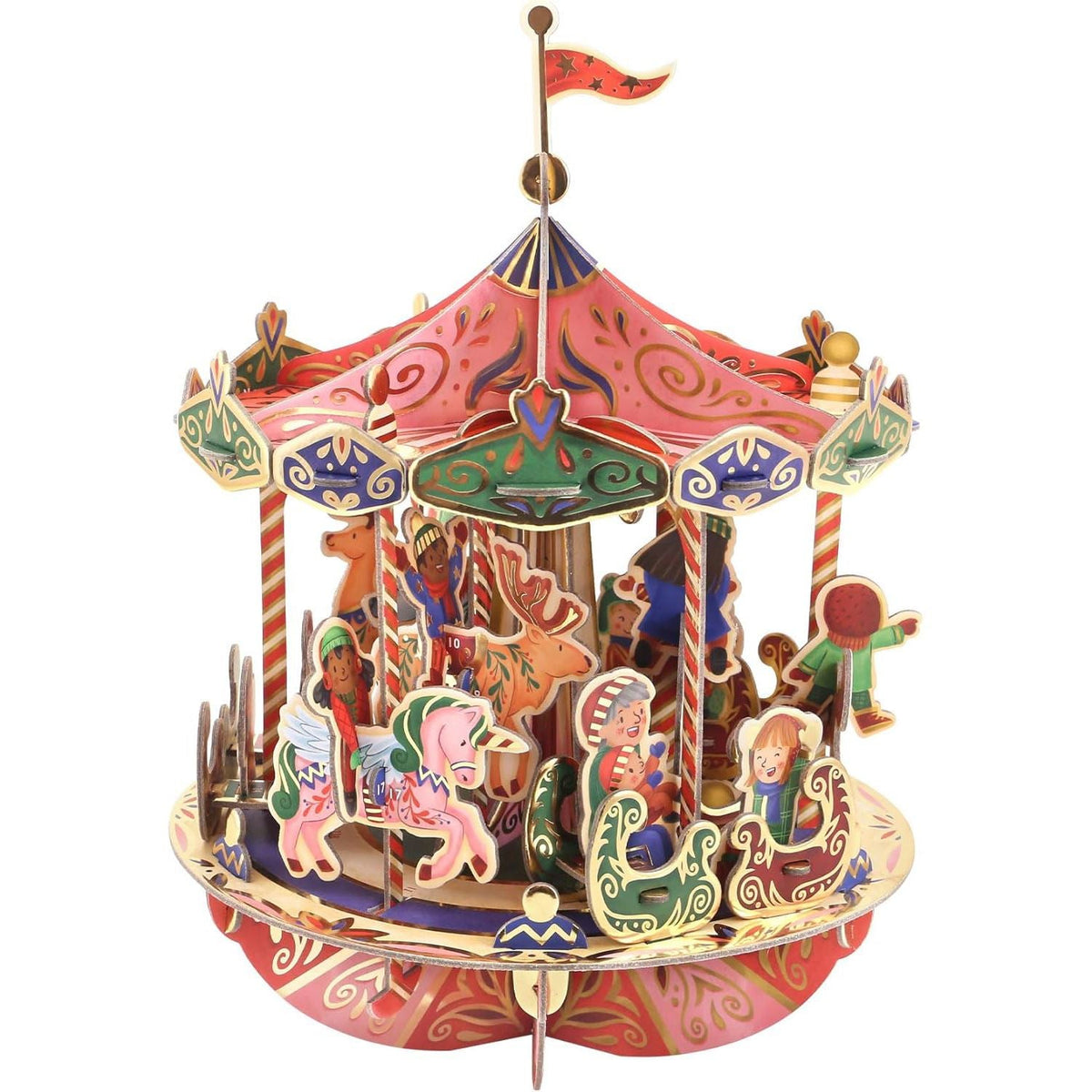 Pop & Build - Carousel Countdown | 3D Pop-up Christmas Advent Calendar Advent Calendar - Tophatter Daily Deals