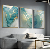 Abstract Liquid Fluid Art Poster Canvas Painting Modern Wall Picture Home Living Room Decor 0 - Tophatter Daily Deals