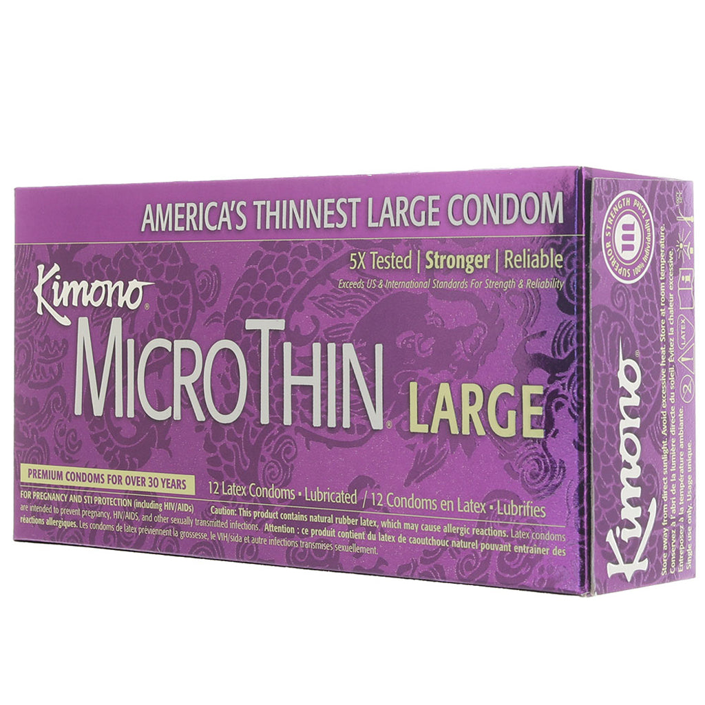 Kimono MicroThin Plus Large Condoms in 12 Pack Condoms - Tophatter Daily Deals