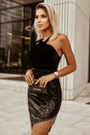 Sequin Fringe Detail Sleeveless Dress Cocktail Dresses - Tophatter Daily Deals