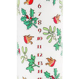 Traditional Countdown To Christmas Advent Dinner Pillar Candle - Holly And The Ivy Design (Large Size) Advent Candle - Tophatter Daily Deals