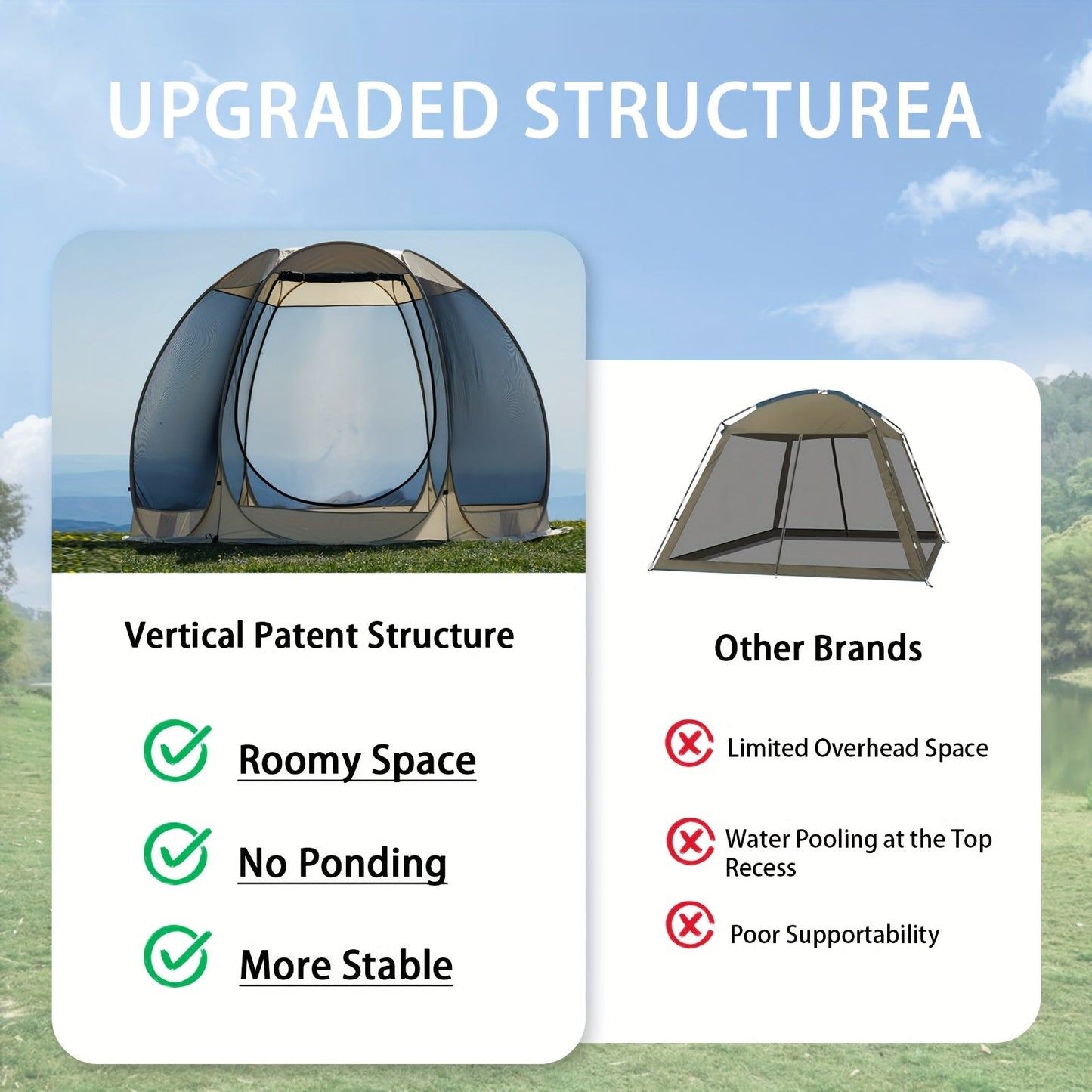 6-8 Person All-Season Portable Sheer Camping Tent Camping & Hiking > Tents & Camp Furniture - Tophatter Daily Deals