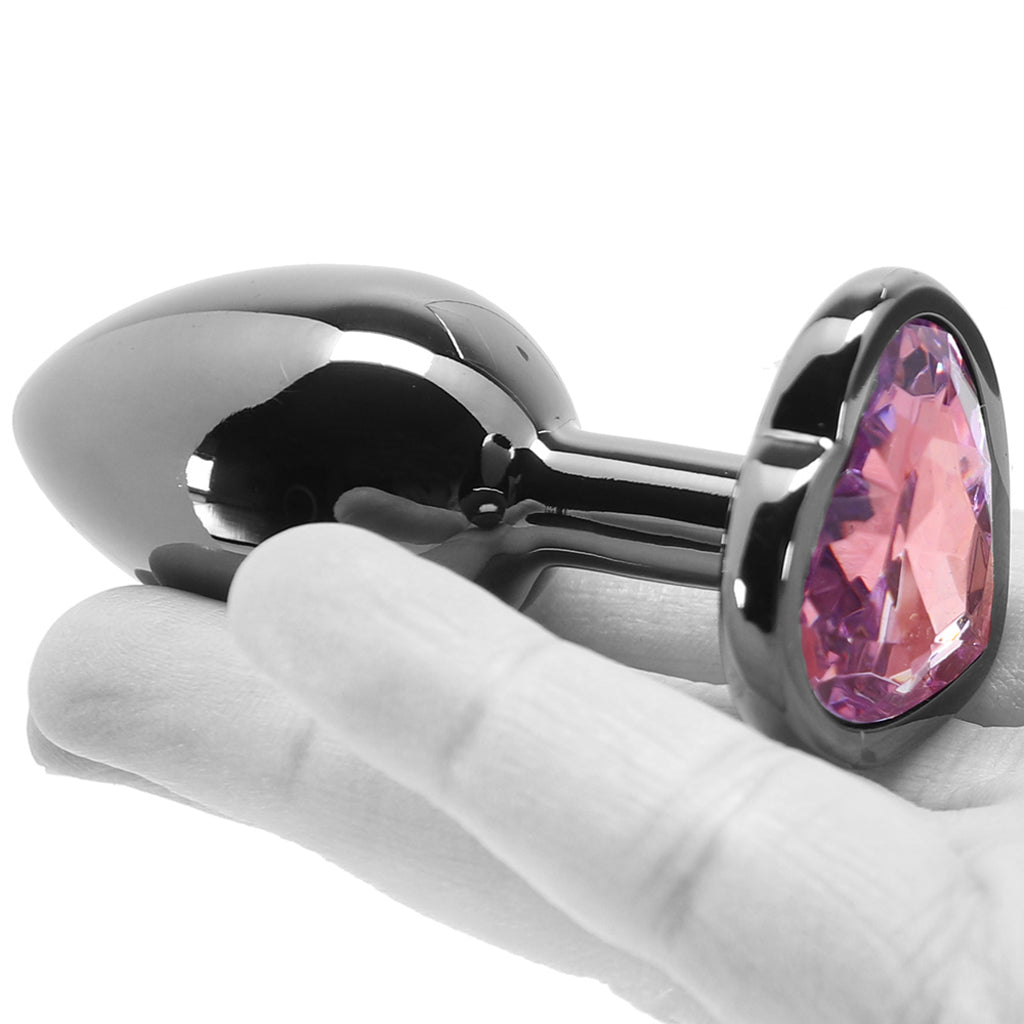 Ouch! Purple Heart Gem Plug in Small - Tophatter's Adult Products Anal Sex Toys > Butt Plugs - Tophatter Daily Deals