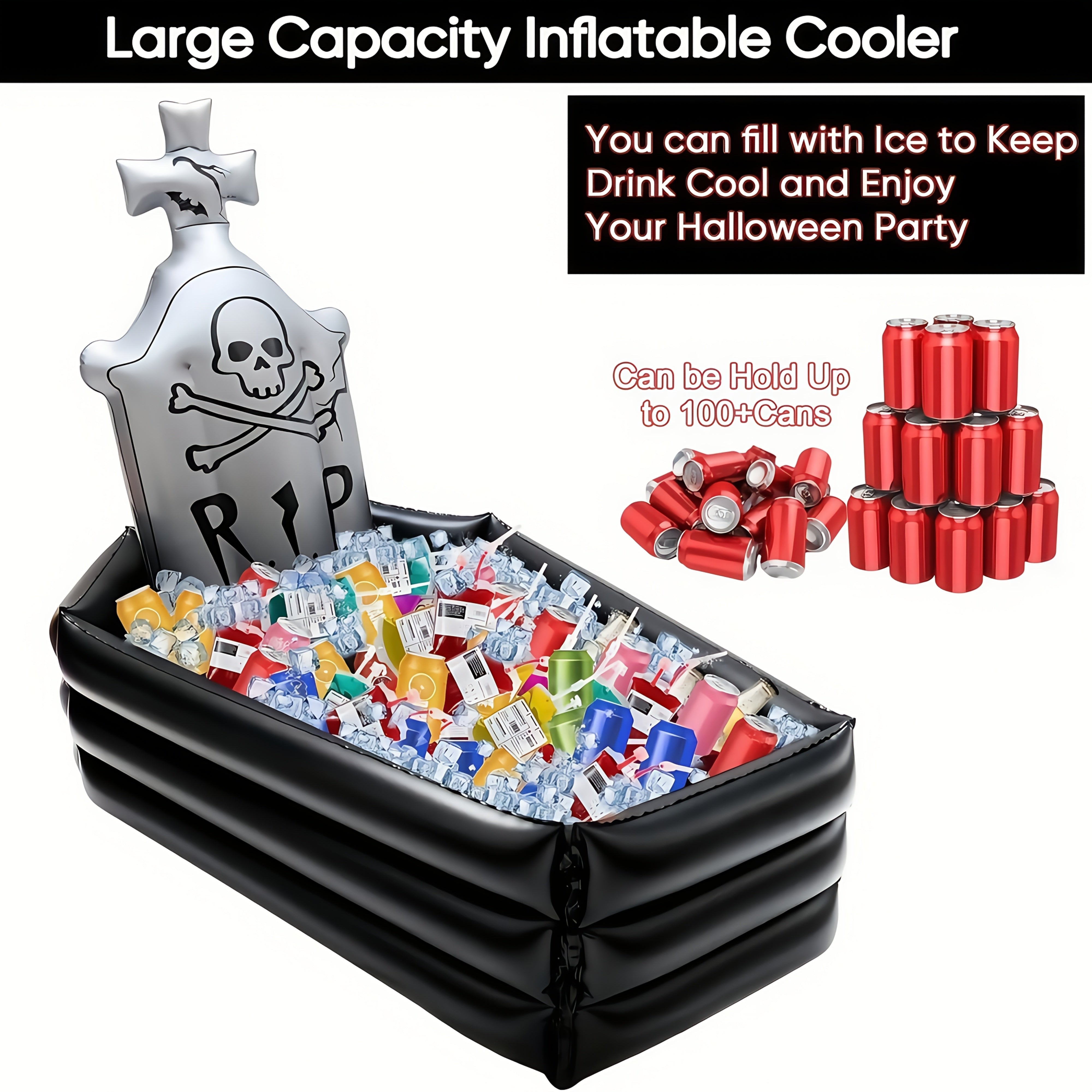 Tombstone Halloween Decoration with Pirate Skull Halloween - Tophatter Daily Deals