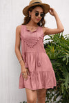 Tassel Tie Lace Trim Sleeveless Dress Casual Dresses - Tophatter Daily Deals