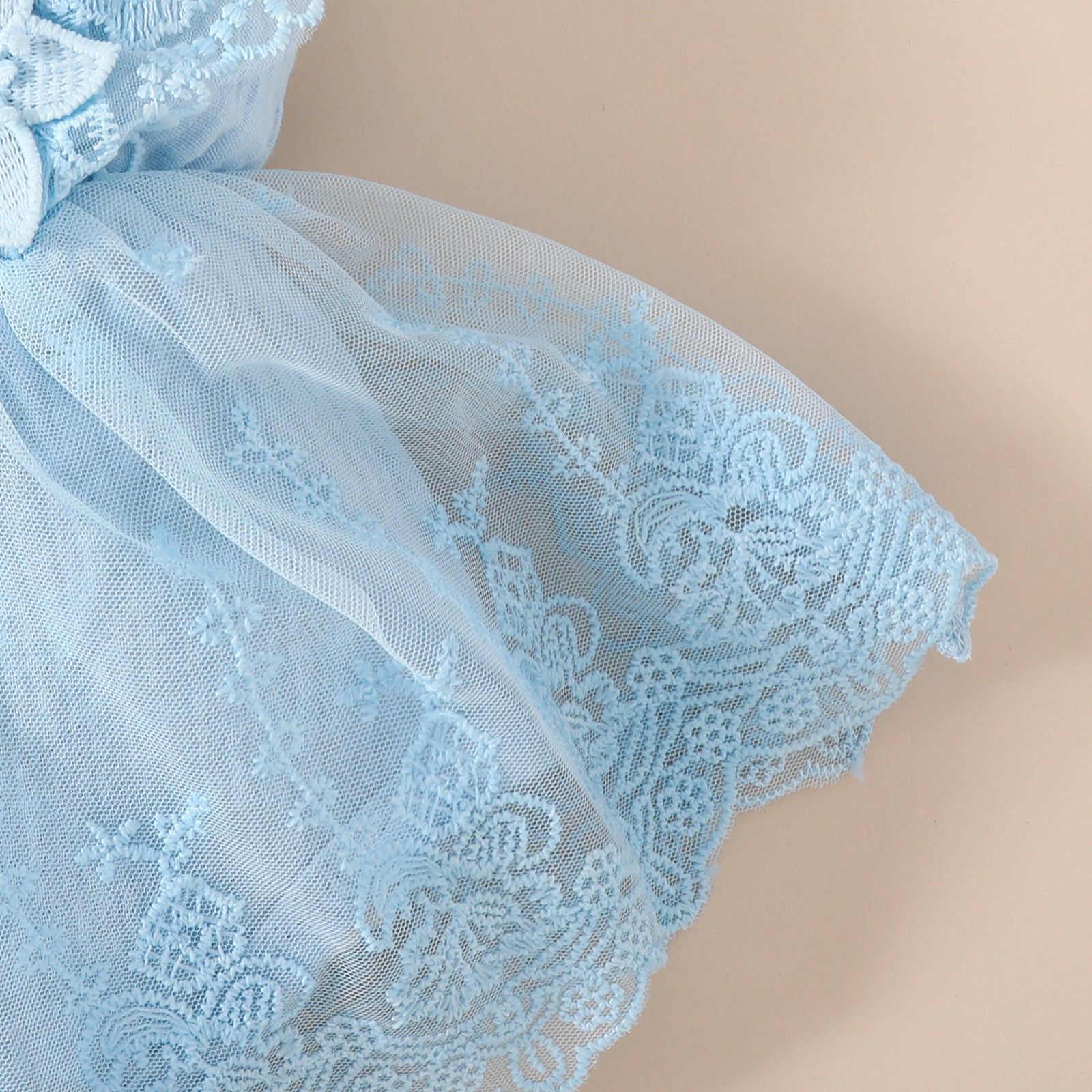 2024 Summer Baby Girl Sweet Sleeveless Lace Triangle Rompers Mesh Lace Flower Dress 0 - Tophatter Daily Deals
