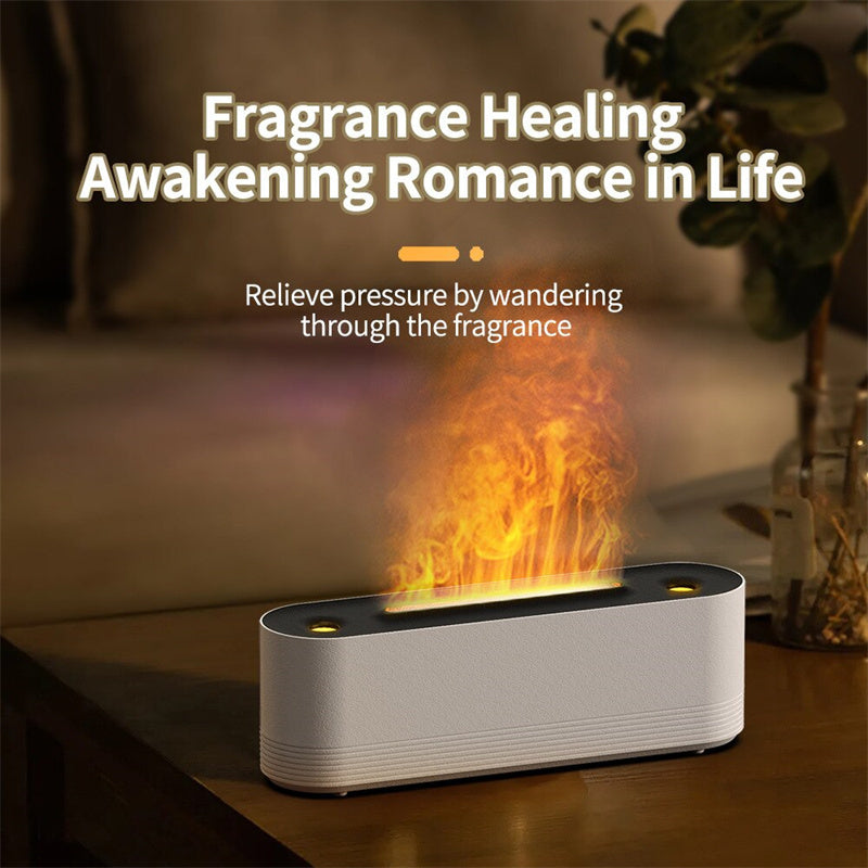 2023 Flame Air Humidifier Ultrasonic 7 Colors Aroma Diffuser LED Cool Mist Maker Fogger Essential Oil Room Fragrance Office Home Decor 0 - Tophatter Daily Deals