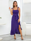 Ruffled Smocked Tied Cami Dress Violet Casual Dresses - Tophatter Daily Deals