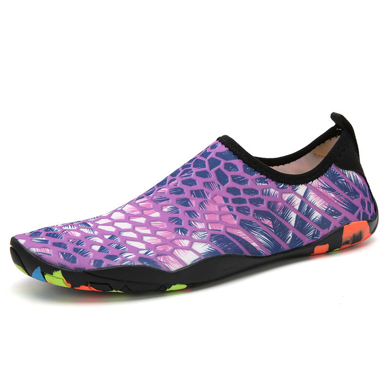 Beach Wading Shoes Leaking Swimming Shoes Men And Women Purple 0 - Tophatter Daily Deals
