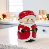 Mrs Claus Christmas Storage Jar | Ceramic Cookie Jar Biscuit Barrel with Lid Jar - Tophatter Daily Deals