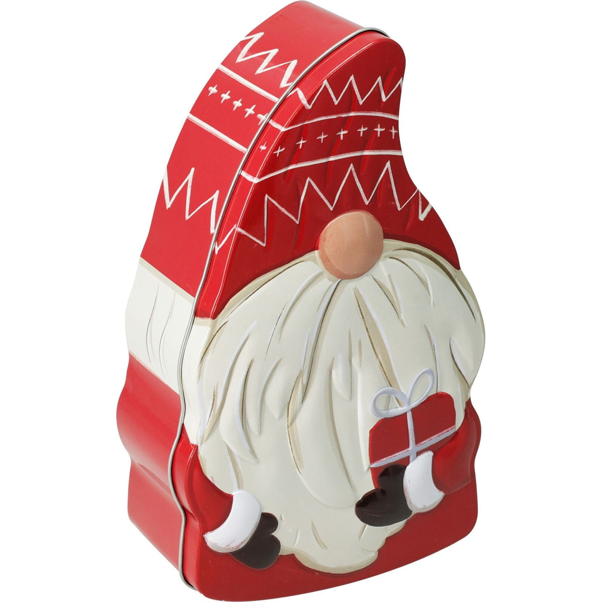 Christmas Gonk Storage Tin | Kitchen Food Tin Festive Santa Gnome Tin Tin - Tophatter Daily Deals