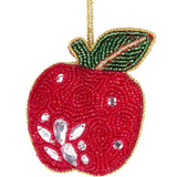Apple Beaded Christmas Tree Bauble | Colourful Fruit-shaped Tree Ornaments Baubles - Tophatter Daily Deals