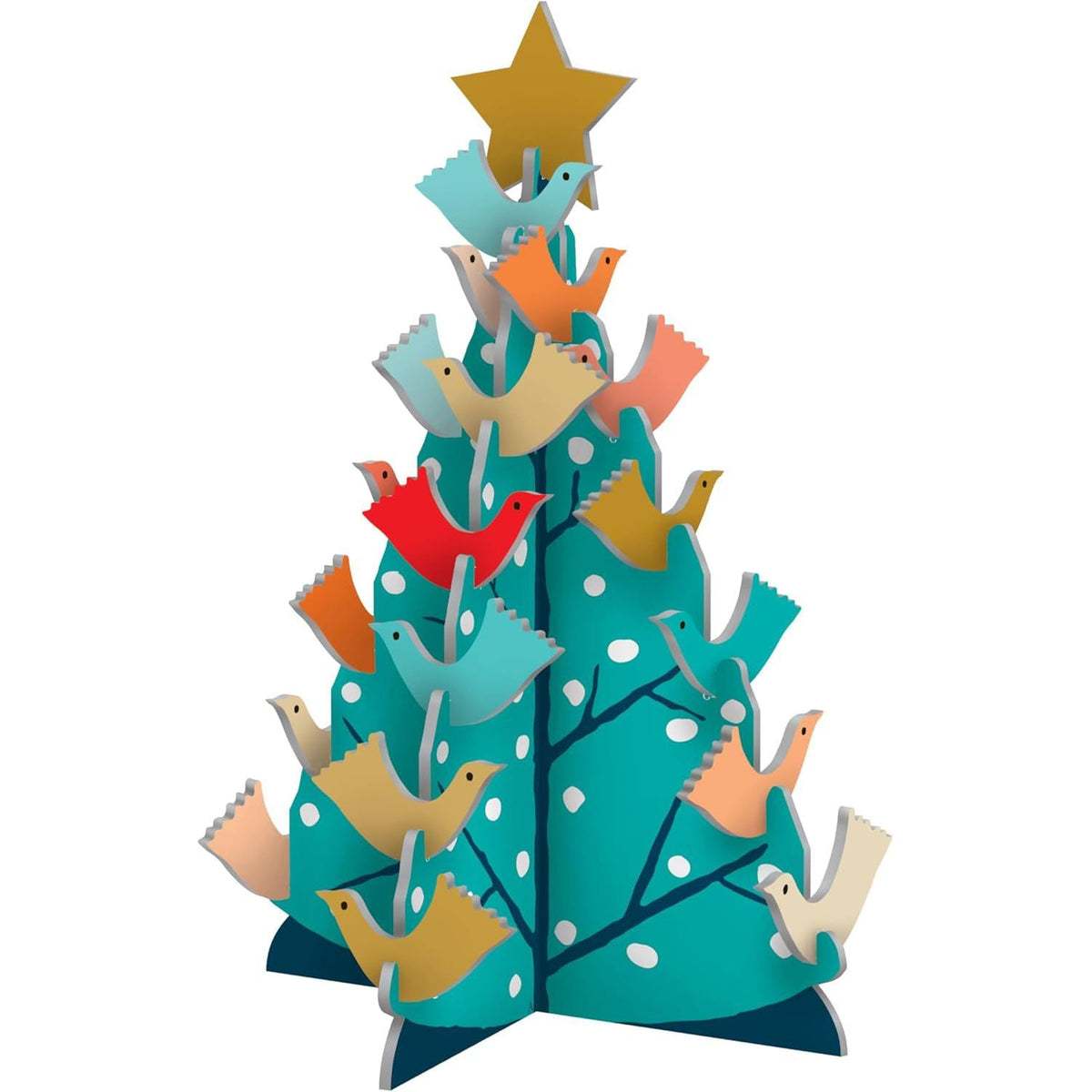 3D Pop & Slot Brilliant Birds Petite Free Standing Christmas Advent Calendar Advent Calendar - Tophatter Daily Deals
