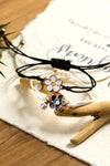 White Flower Pearl Pendant Matching Bracelet Set White ONE SIZE Alloy Bracelets - Tophatter Daily Deals