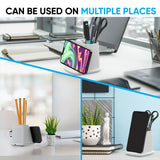 Wireless Charging Stand with Dual USB Charger & Desk Organizer Phone Chargers - Tophatter Daily Deals
