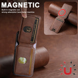 Android Universal Phone Magnetic Card Holder MagSafe Magnetic Ring PU Leather 0 - Tophatter Daily Deals