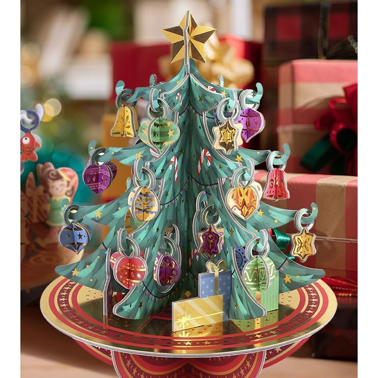 3D Christmas Tree Advent Calendar | Pop-Up Pirouette Countdown Calendar Advent Calendar - Tophatter Daily Deals