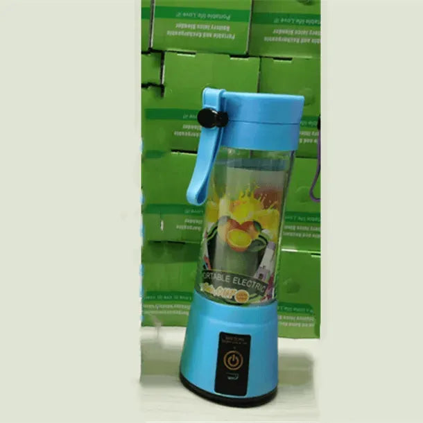 Portable Blender With USB Rechargeable Mini Kitchen Fruit Juice Mixer Home Simple Portable Electric Mini Juicer Blue Six Knives Bluetooth Speaker Lamp - Tophatter Daily Deals