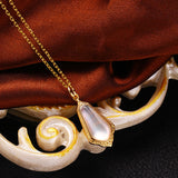 925 Silver Relief Tianhe Stone Double-sided Pendant 4 - Tophatter Daily Deals