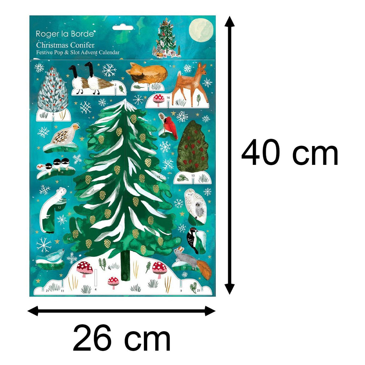 3D Pop & Slot Christmas Conifer Free Standing Christmas Advent Calendar Advent Calendar - Tophatter Daily Deals