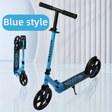 Adult Kick Scooter Foldable Iron Frame Suspension Brake Riding Scooters - Tophatter Daily Deals