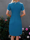 Round Neck Petal Sleeve Dress Casual Dresses - Tophatter Daily Deals