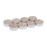 Pack Of 8 Gold Glitter Tealight Candles | Gold Wedding Christmas Tea Lights Candle - Tophatter Daily Deals