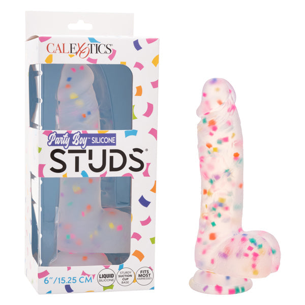 CalExotics Party Boy Silicone Studs 6 Inch Flexible Silicone Dildo – Flexible Toy > Dildos > Realistic Dildos - Tophatter Daily Deals