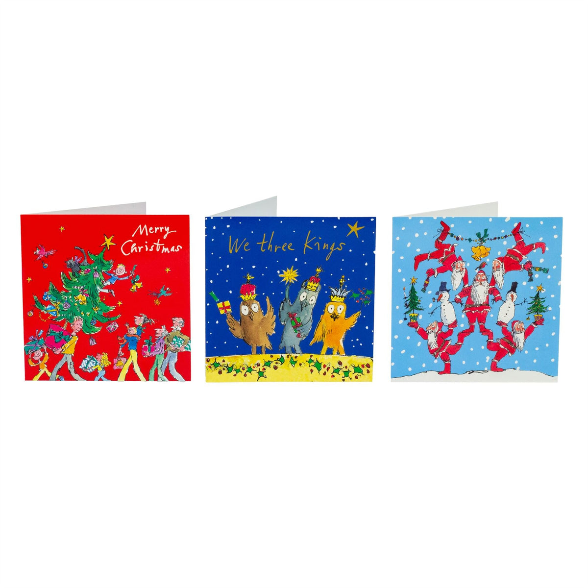 Quentin Blake Charity Christmas Cards | Box of 20 Christmas Cards with 5 Designs Greeting Card - Tophatter Daily Deals