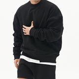 Oversized Mens Pullover Sweater - Crew Neck, Cotton, Casual Black 3D Changing Face Moving Picture Frame - Tophatter Daily Deals