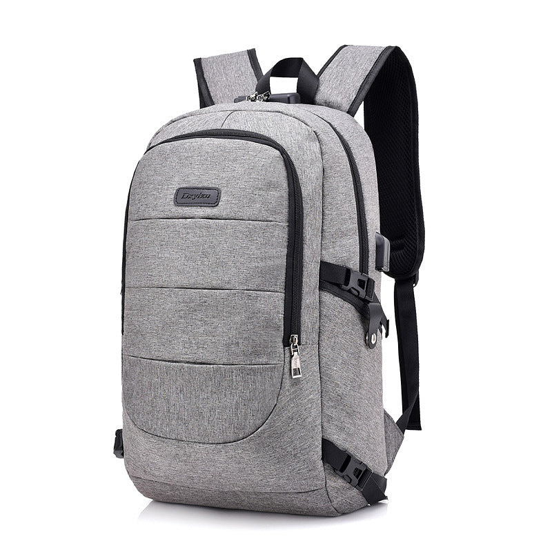 Business Computer Bag With Built-in USB Charging Port Light Grey 0 - Tophatter Daily Deals