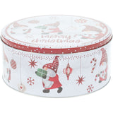 Set of 3 Christmas Gonk Storage Tins | 3-piece Gnome Round Kitchen Nesting Tins Biscuit Tin - Tophatter Daily Deals