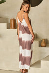 Tie-Dye V-Neck Maxi Cami Dress Casual Dresses - Tophatter Daily Deals