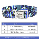Adjustable Nylon Dog Collar Personalized Dogs Cat ID 337Blue 7 - Tophatter Daily Deals