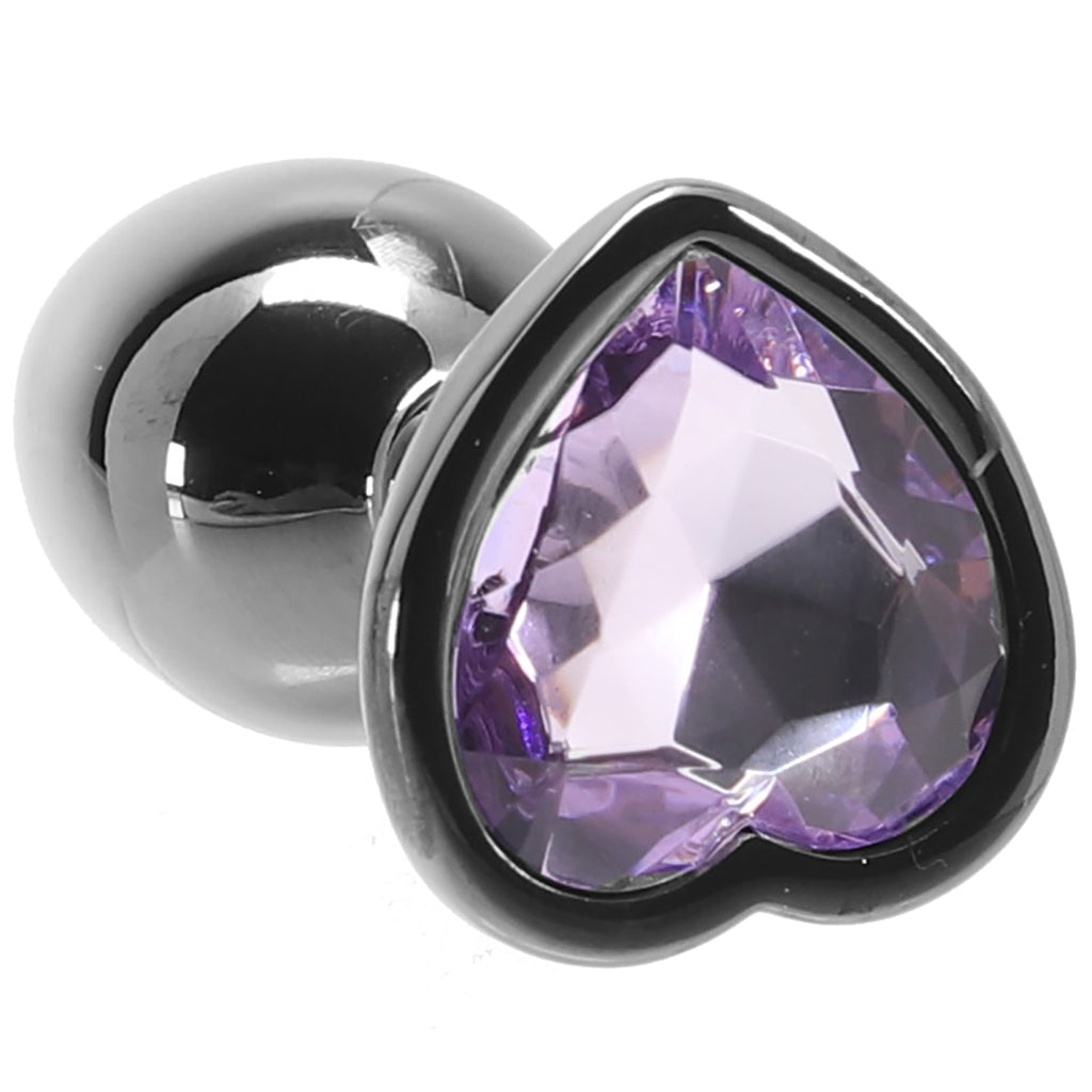 Ouch! Purple Heart Gem Plug in Small - Tophatter's Adult Products Anal Sex Toys > Butt Plugs - Tophatter Daily Deals