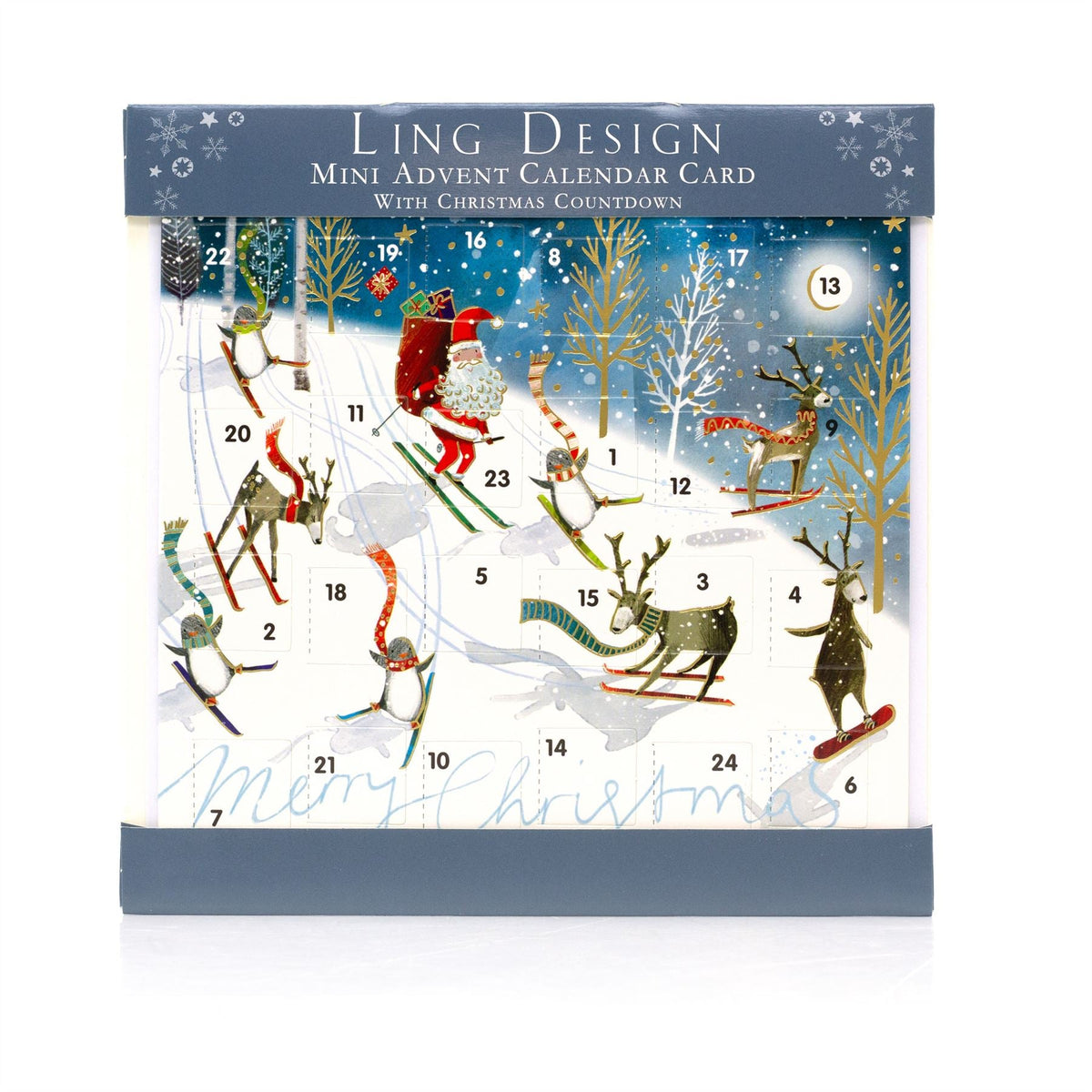 Festive Fun Christmas Advent Calendar Greetings Card | Door Advent Calendar Advent Calendar - Tophatter Daily Deals