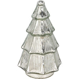 Silver Glass Christmas Tree | Freestanding Mottled Gold Tree Ornament - 20cm Ornament - Tophatter Daily Deals