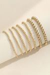 Gold 7pcs Minimalist Beaded Luxury Bracelet Set Bracelets - Tophatter Daily Deals