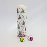 Christmas Trees Advent Pillar Candle | Christmas Advent Calendar Candle - 20cm Advent Candle - Tophatter Daily Deals