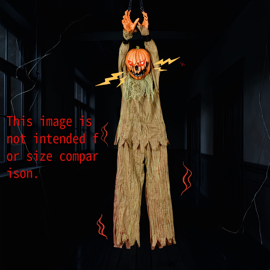 Pumpkin Head Pendant Halloween Decor with Sound and Lights Halloween - Tophatter Daily Deals