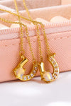 Horseshoe Shape Copper 14K Gold Plated Pendant Necklace Necklaces - Tophatter Daily Deals