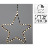 Small Silhouette LED Christmas Star | 52 LED Star Light Window Decoration - 20cm LED Light - Tophatter Daily Deals