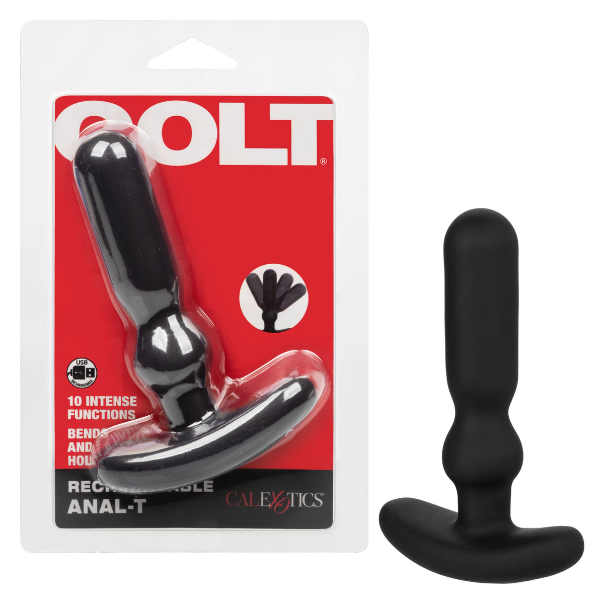 Colt Anal-T Black Flexible Vibrating Probe with 10 Intense Functions > Anal Range > Vibrating Butt Plugs - Tophatter Daily Deals